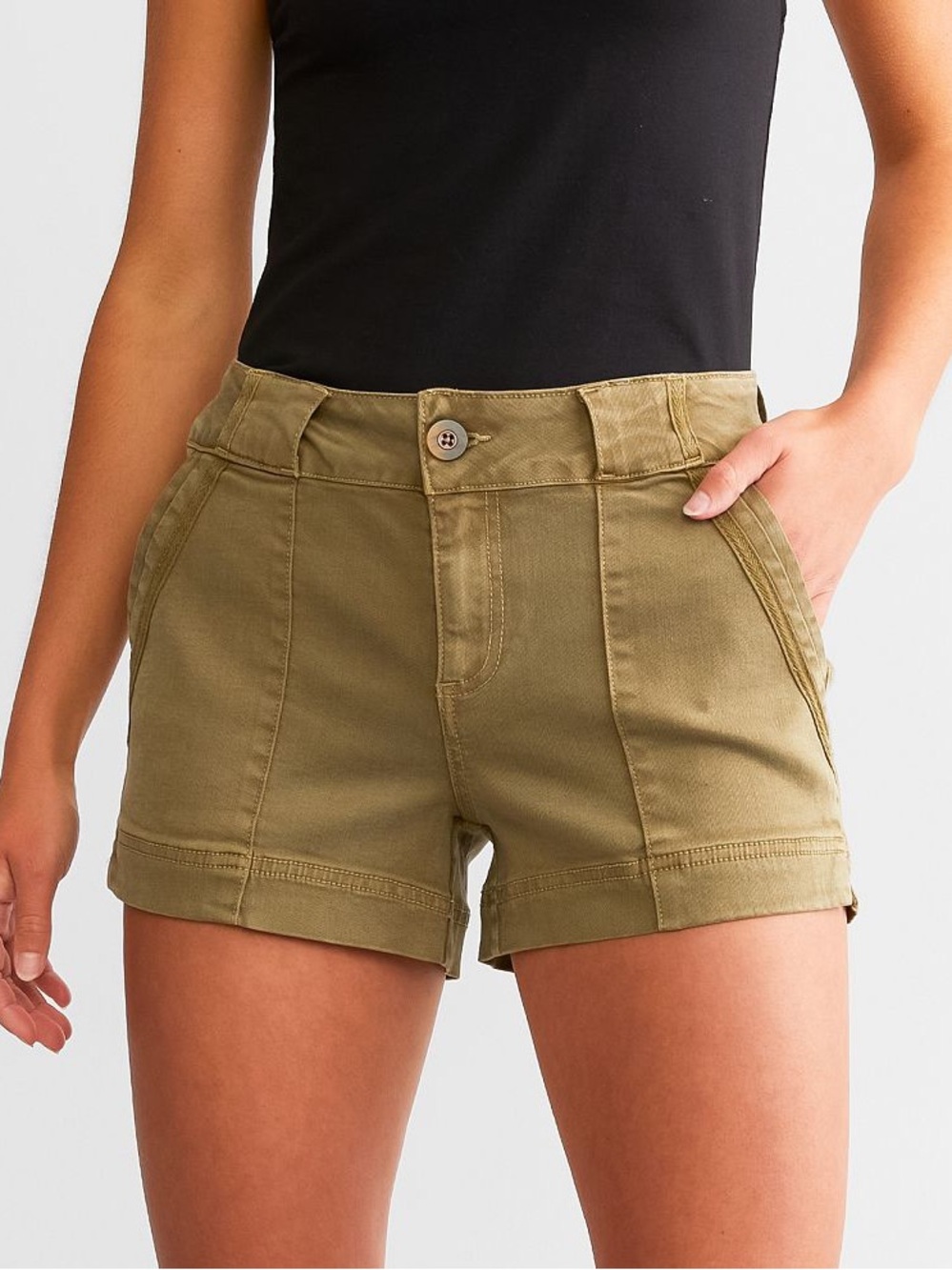 BKE Buckle | Payton Stretch Short Gothic Olive 25